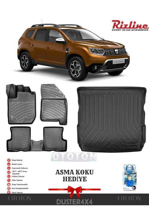 Dacia Duster 2018-2022 4X4 Bagaj Havuzu Ve 3D Havuzlu Paspas -Hediyeli