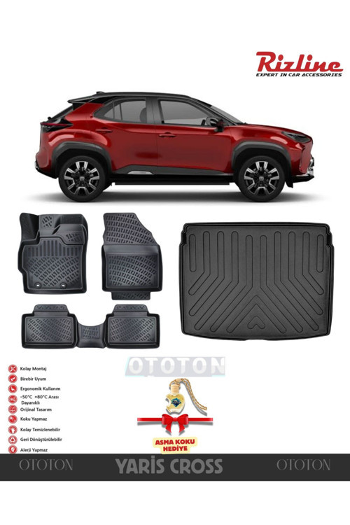 Toyota Yaris Cross 2022 Sonrası (Üst) Bagaj Havuzu Ve 3D Havuzlu Paspas -Hediyeli