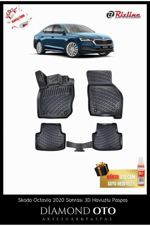 Skoda Octavia 3D Havuzlu Paspas 2020-2021-2022-2023-2024-2025