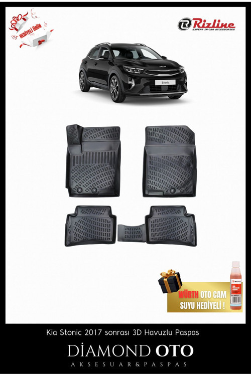 Kia Stonic 3D Havuzlu Paspas 2017-2018-2019-2020-2021-2022-2023-2024-25