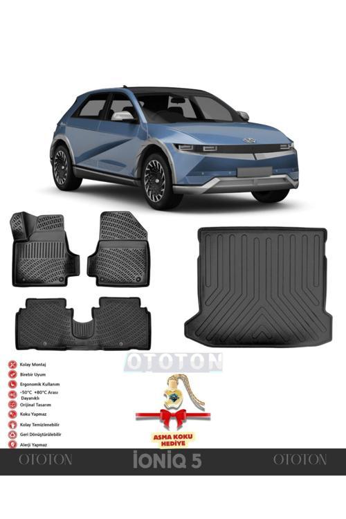Hyundai İoniq 5 Elektrikli 2021 Sonrası Konsıl Önde Kullanım Bagaj Havuzu Ve 3D Havuzlu Paspas