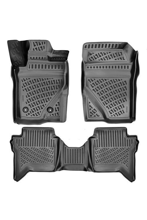 Volkswagen Amarok 2023 Sonrası Araca Özel 3D Havuzlu Paspas Siyah Bmy