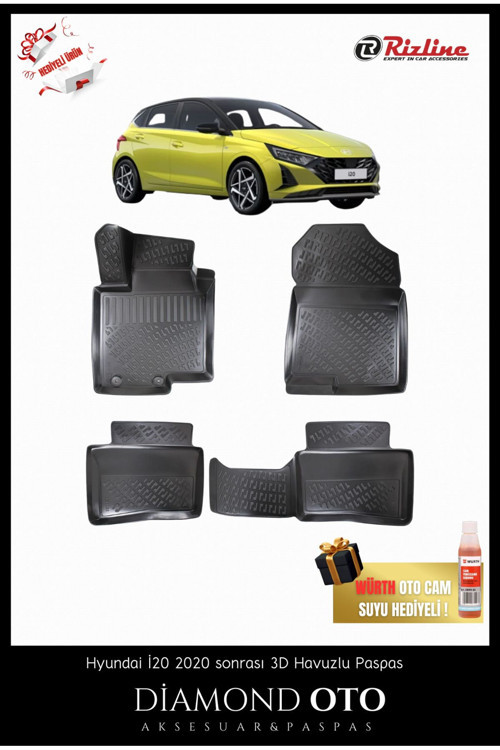 Hyundai İ20 3D Havuzlu Paspas 2020-2021-2022-2023-2024