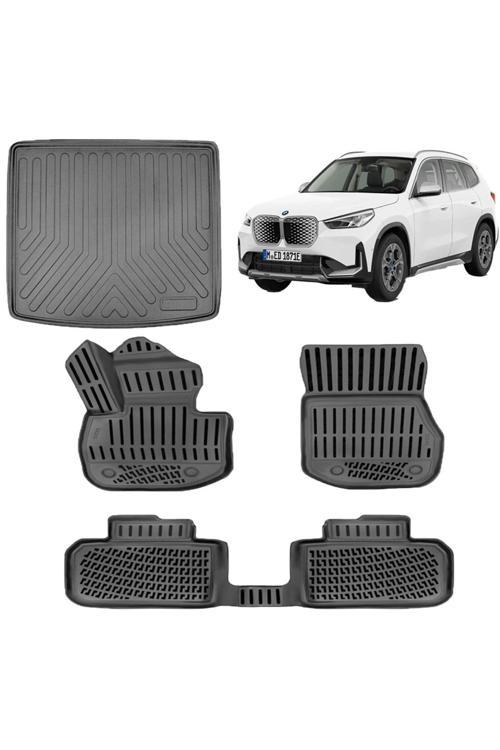 Bmw İx1 2024 Sonrası 3D Havuzlu Paspas Ve Bagaj Havuzu Set Siyah