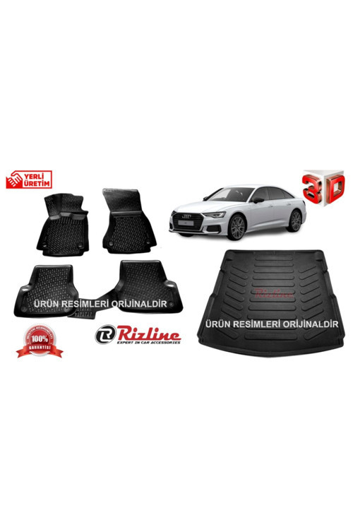 Audi A6 3D Paspas + Bagaj Havuzu Set 2015 - 2019 Arası