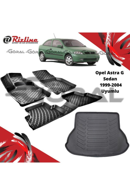 Opel Astra G Sedan 1999-2004 Uyumlu Paspas Ve Bagaj Havuzu Set