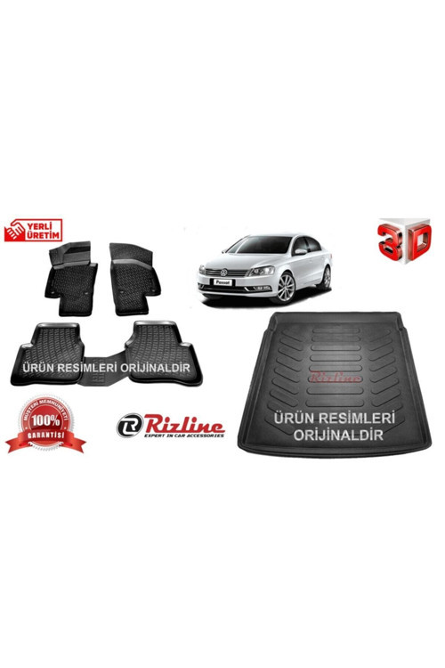 Volkswagen Passat B6 3D Paspas + Bagaj Havuzu Set 2005-2010