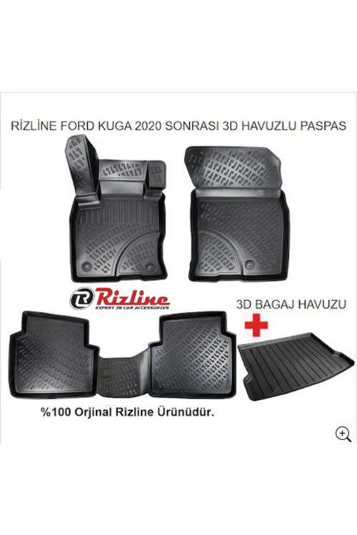 Ford Kuga 2020 Sonrası 3D Havuzlu Paspas Ve Bagaj Havuzu Set - Kuga 2020 Set