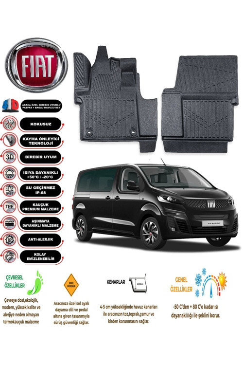 Fiat Ulysee 2022 Sonrası 4D ( Araca Özel ) Premium Havuzlu Paspas