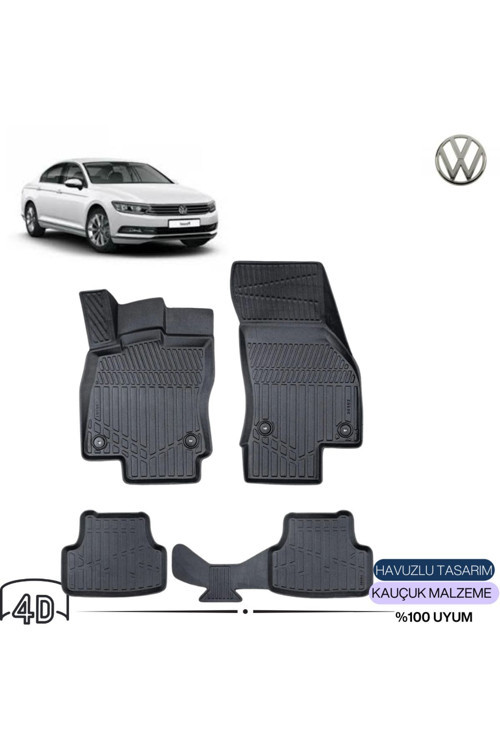Volkswagen Passat B8 Eu 2015-2024 4D ( Araca Özel ) Premium Havuzlu Paspas