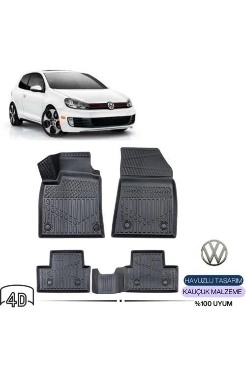 Volkswagen Golf 6 2008-2012 4D ( Araca Özel ) Premium Havuzlu Paspas