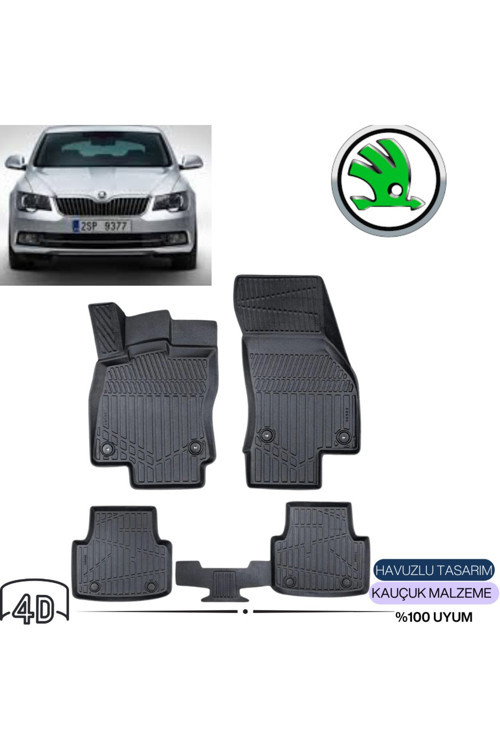 Skoda Superb 2 2011 4D Havuzlu Paspas