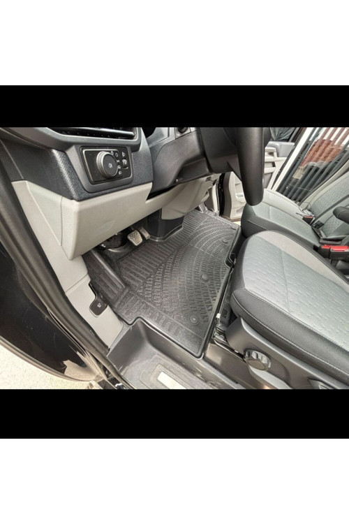 Ford Tourneo Custom - Önde Şoför + 2 Yolcu Koltuğu Olan 2024 Araca Özel Tasarım 3D Havuzlu Paspas