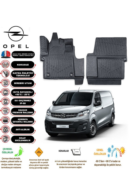 Opel Vivaro Panelvan 2023 4D Havuzlu Paspas