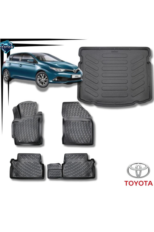 Toyota Auris 2013 Sonrası Model 3D Bagaj Havuzu Ve Araca Özel Paspas Seti (Hediyeli)