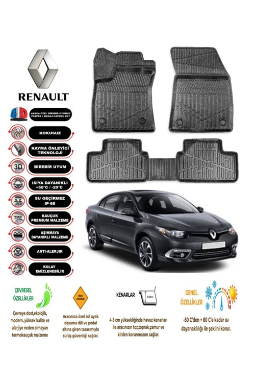 Renault Fluance 2011 4D Havuzlu Paspas