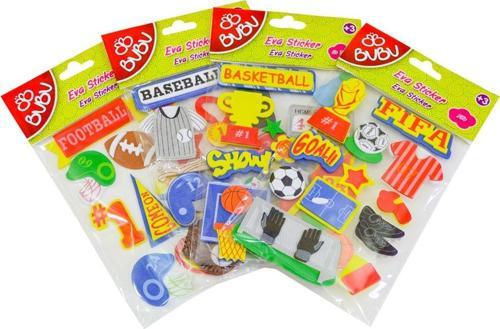 3D Eva Sticker Karışık Spor Bubu-Sts018