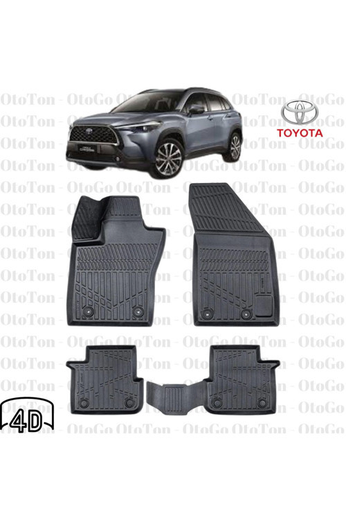 Toyota Corolla Cross 2022 Sonrası 4D Uyumlu Havuzlu Paspas