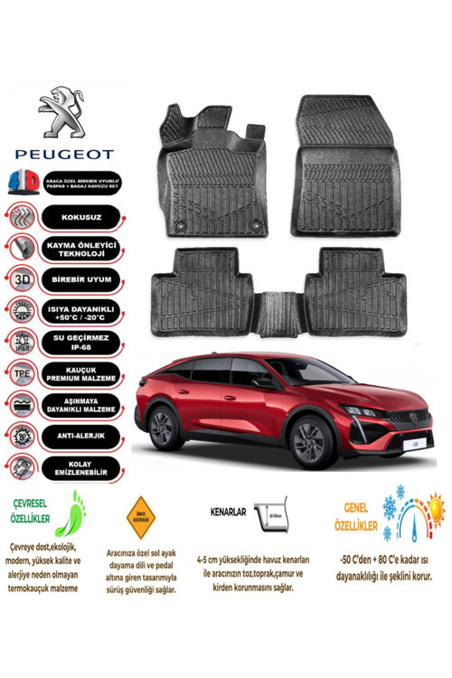 Peugeot 408 2023 4D Havuzlu Paspas