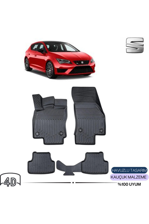 Seat Leon 2019 4D Havuzlu Paspas