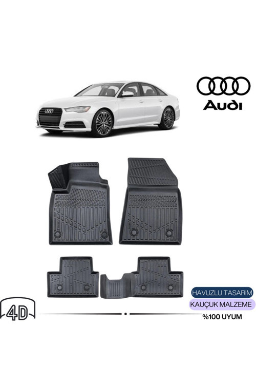 Audi A6 2018 Sonrası 4D ( Araca Özel ) Premium Havuzlu Paspas