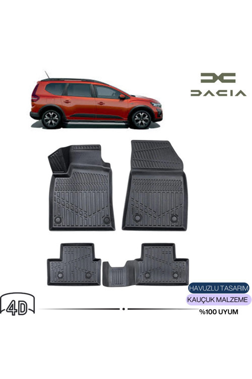 Dacia Jogger 2022 Sonrası 4D ( Araca Özel ) Premium Havuzlu Paspas