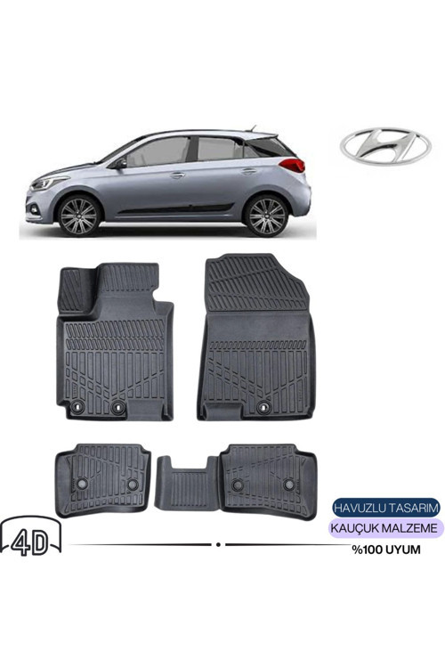 Hyundai İ20 2014-2019 4D ( Araca Özel ) Premium Havuzlu Paspas