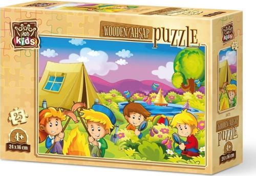 25 Parça Ahşap Puzzle Meraklı Kampçılar 5872