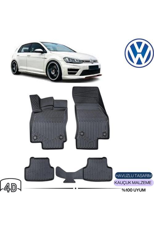Volkswagen Golf 7 2012-2019 4D ( Araca Özel ) Premium Havuzlu Paspas