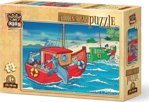 25 Parça Ahşap Puzzle Mutlu Fok Balıkları 5866