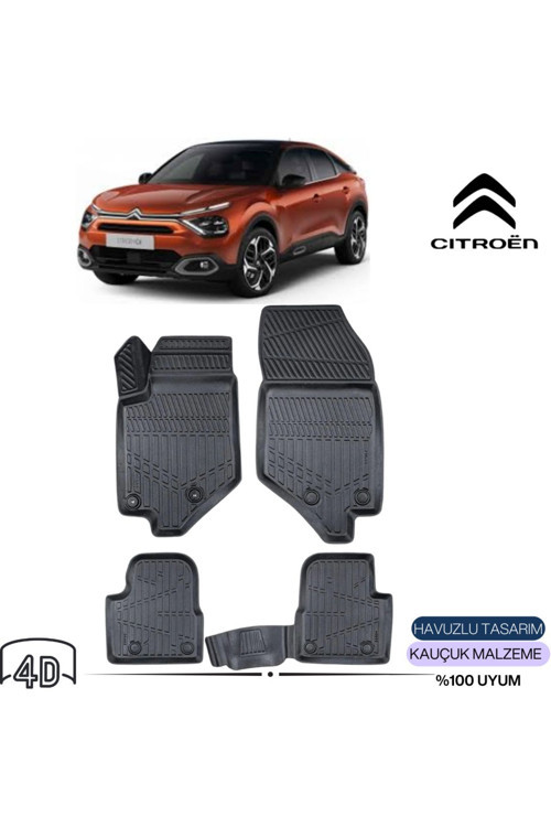 Citroen C4 2020 Sonrası 4D ( Araca Özel ) Premium Havuzlu Paspas