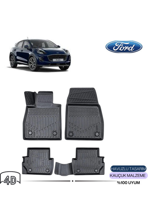 Ford Puma 2019 Sonrası 4D ( Araca Özel ) Premium Havuzlu Paspas