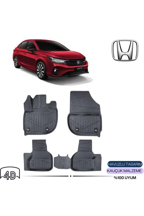 Honda City 2021 Sonrası 4D ( Araca Özel ) Premium Havuzlu Paspas