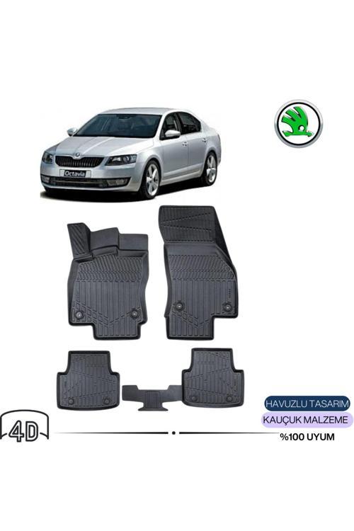 Skoda Octavıa 2013-2020 4D ( Araca Özel ) Premium Havuzlu Paspas