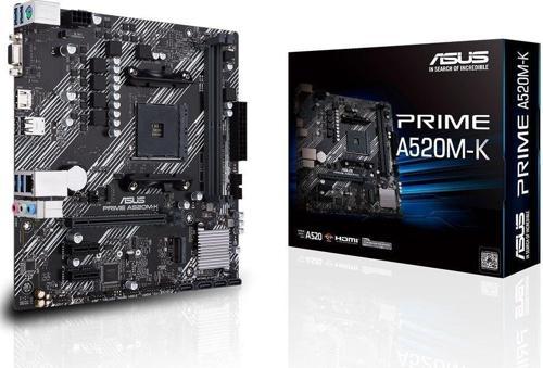 Prime A520M-K Amd Am4 64Gb Ddr4 4600Mhz M2 Vga-Hdmi Matx Amd Anakart