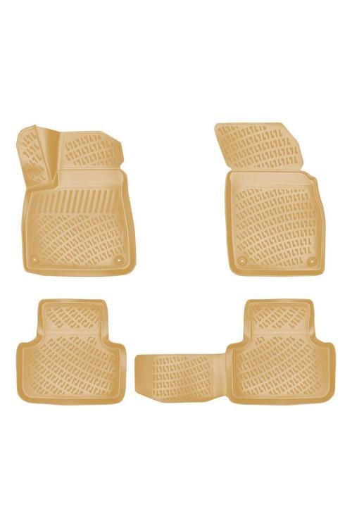 Audi Q8 2018 Sonrası Araca Özel Tasarım 3D Havuzlu Bej Paspas