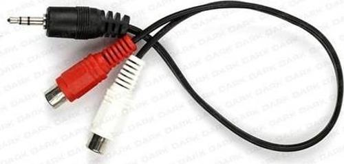 3.5Mm Stereo Erkek - 2 X Rca Dişi (Analog Ses) Dönüştürücü Kablo