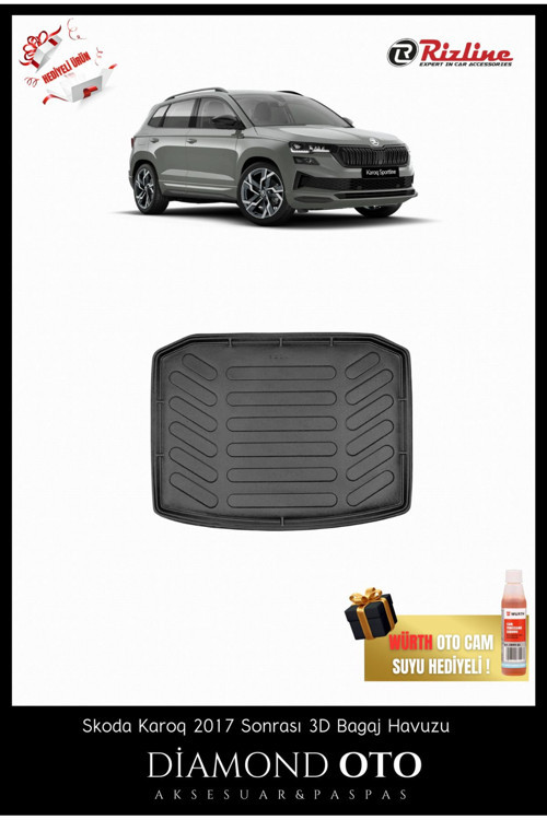 Skoda Karoq 3D Havuzlu Paspas Ve Bagaj Havuzu 2017-2018-2019-2020-2021-2022-2023-2024-2025