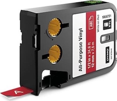 Xtl Çok Amaçlı Vinil Etiket 12 Mm X 7 M Kırmızı/Beyaz 1868761