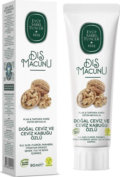 Doğal Ceviz ve Ceviz Kabuğu Özlü Diş Macunu 90Ml