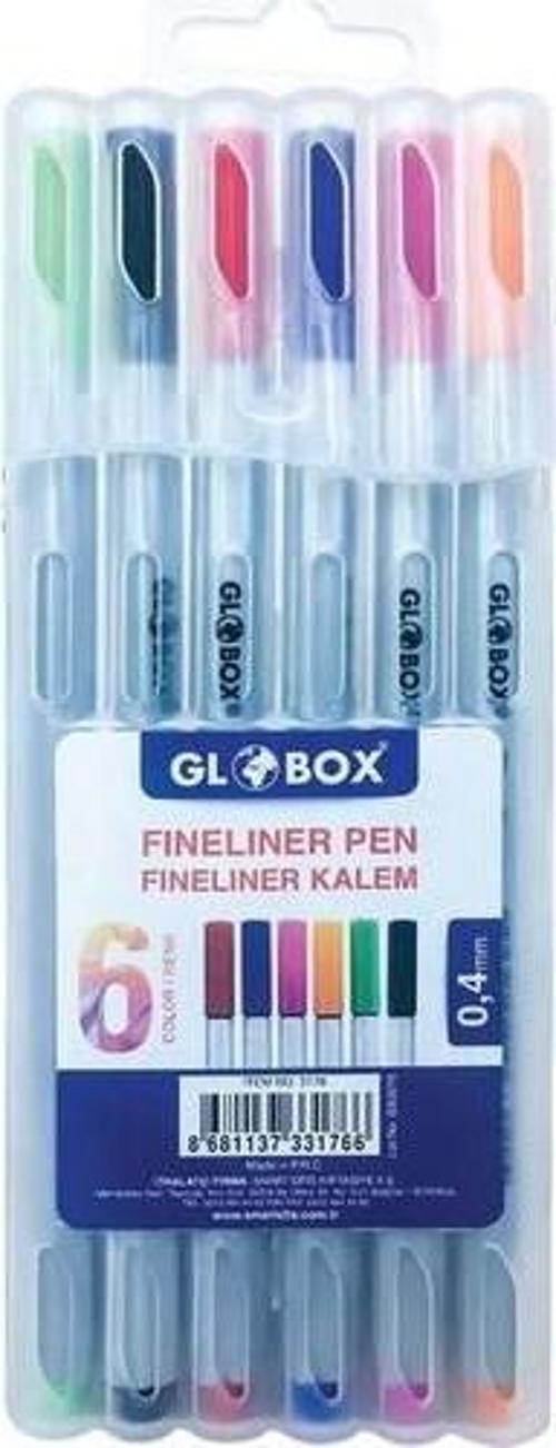 Fineliner Keçe Uç Kalem Kalem 0,4Mm 6 Renk Pp Kutu 3176
