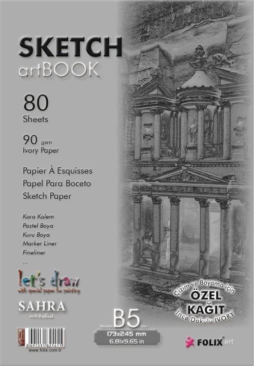 Sahra Bloknot Not Defteri Tutkallı İvory Kağıt 17,3X24,5 90 Gram FLX-821411
