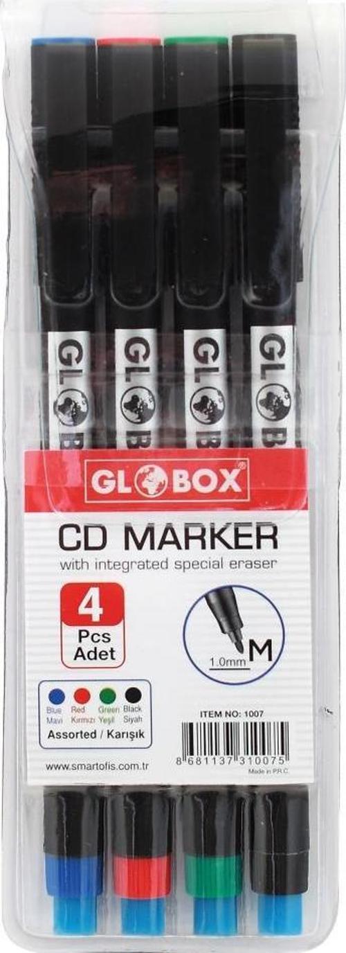 Silgili Cd-Dvd Kalemi M Seri Kalın Uç Karışık (4 Lü Paket) 1007