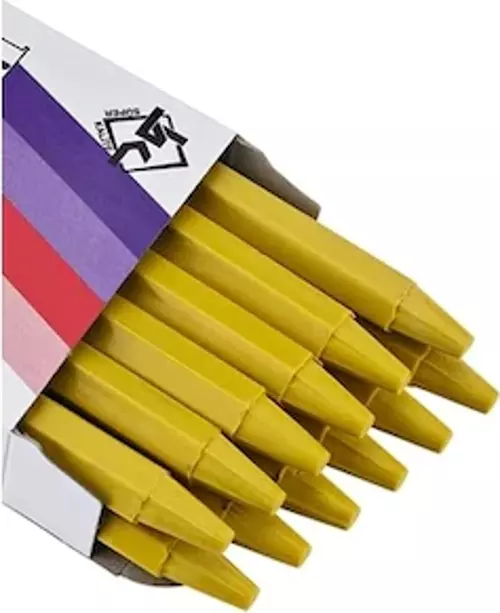 Yağlı Tebeşir Yuvarlak Sarı (12 Li Paket)