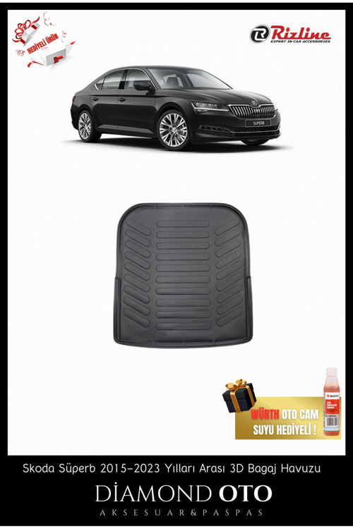 Skoda Superb 3D Bagaj Havuzu 2015-2016-2017-2018-2019-2020-2021-2022-2023