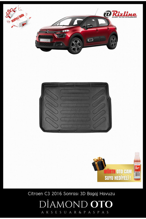 Citroen C3 3D Bagaj Havuzu 2017-2018-2019-2020-2021-2022-2023-2024