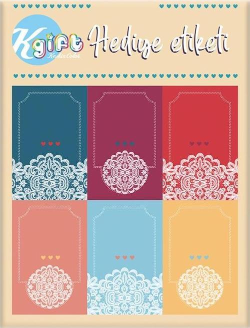 Dantel Hediye Kartı 2 Li Poşet (6 Paket)
