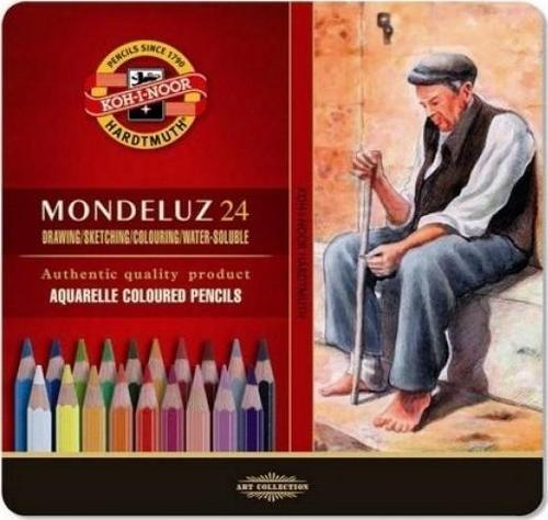 Koh-i Noor Set Of Aquarell Coloured Pencils Sanatsal Suluboya Kalemi 24 Renk 3724
