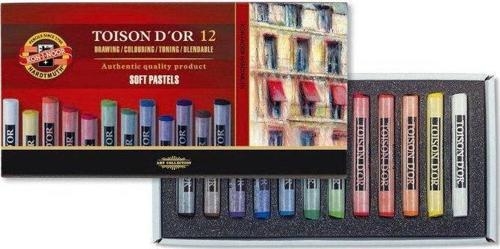 Koh-i Noor Set Of Artist´S Dry Chalks Toison D'Or Soft Sanatsal Pastel Boya 12 Renk Karton Kutu 8512 12