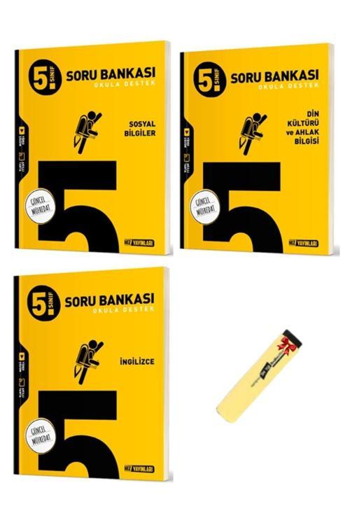 Hız Yayınları 5. Sınıf Sosyal Din Ve İngilizce Soru Bankası 3Lü Set